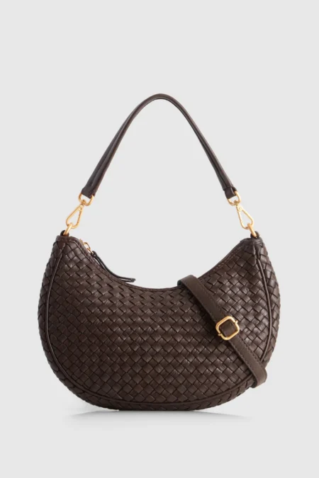 Margo Leather Crescent Hobo Bag