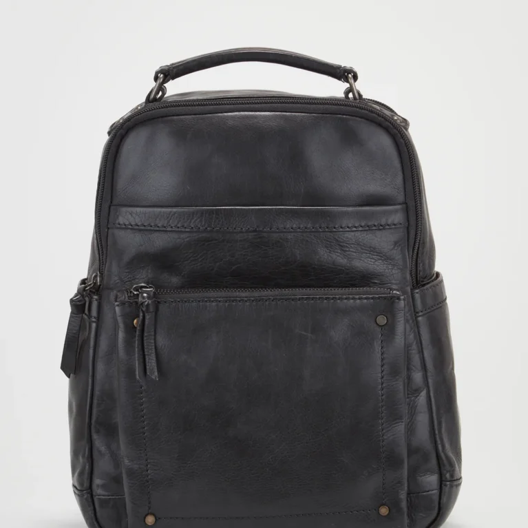 Rado Leather I-Pad Backpack Black