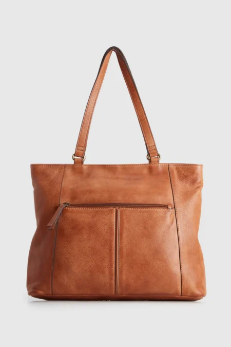 Sia Leather Tote Bag Brown