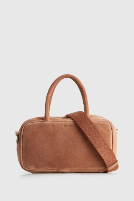 Charli Leather Suede Bowling Bag