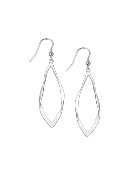 Reagan Twist Charm Drop Earrings in Sterling Silver