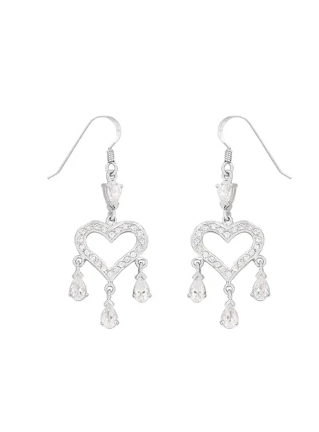 CZ Chandelier Drop Earrings in Sterling Silver