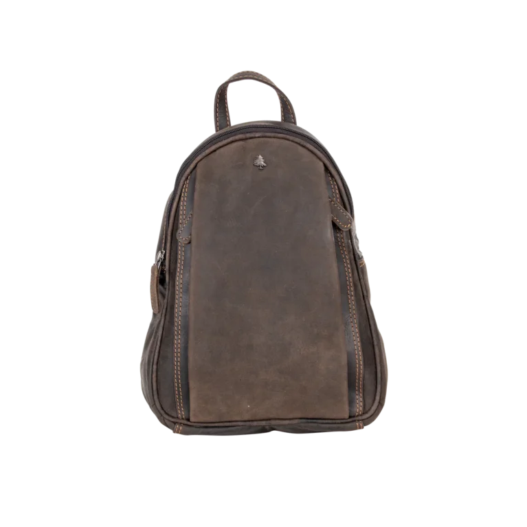 Leather Women Backpack Little Emma - Brown
