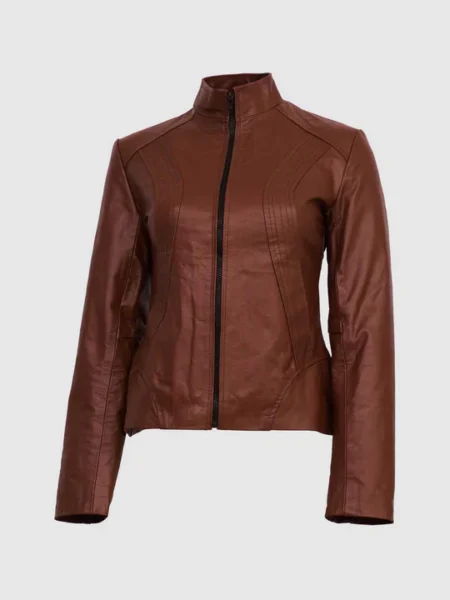Tan Brown Leather Jacket
