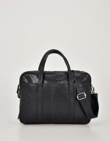 Kemp Leather Laptop Bag Black
