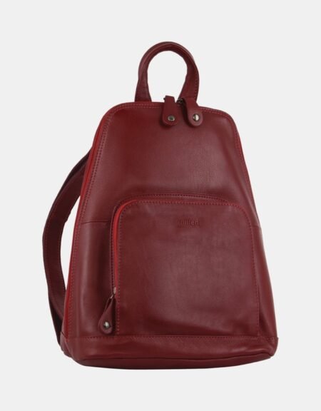 Milleni Ladies Leather Twin Zip Backpack
