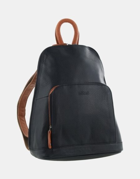 Milleni Ladies Leather Twin Zip Backpack