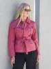 Olivia Belted Jacket | Hot Pink