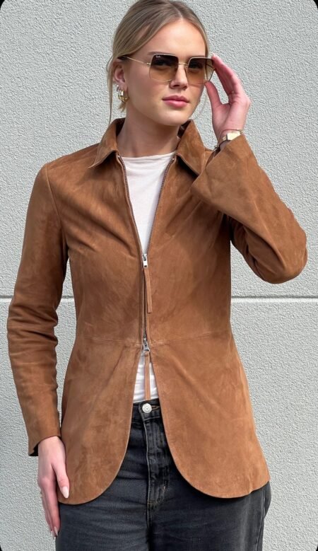 Jennifer Suede Shirt | Tan